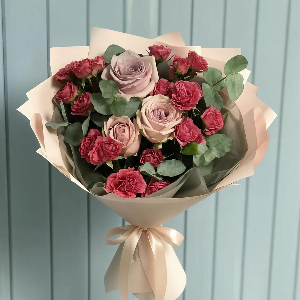 Букет цветов из: Гвоздики и Розы в Нерчинске