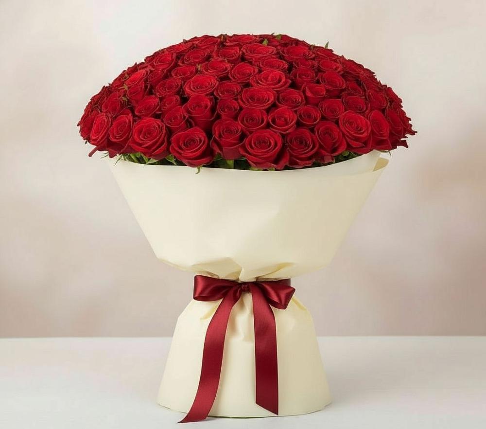 Букет 101 Красная роза Милано в Нерчинске