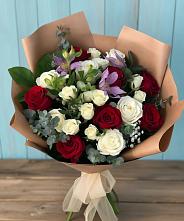 Букет цветов из:  Розы и Альстромерии #REPLACE_PRED# Нерчинске