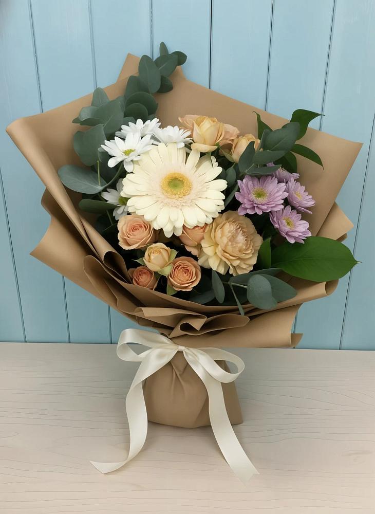 Букет цветов из: Герберы и Хризантемы в Нерчинске