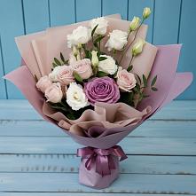 Букет цветов из:  Розы и Лизиантусы в Нерчинске