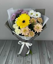 Букет цветов из:  Розы, Герберы и Хризантемы #REPLACE_PRED# Нерчинске