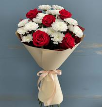 Букет цветов из:  Розы и Хризантемы #REPLACE_PRED# Нерчинске