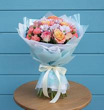 Букет цветов из:  Хризантемы и Розы в Нерчинске