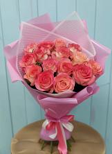 Букет 15 Розовых роз Равель в Нерчинске